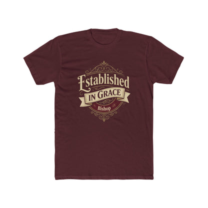 Established in Grace Bishop T‑Shirt — Vintage Christian Faith Tee
