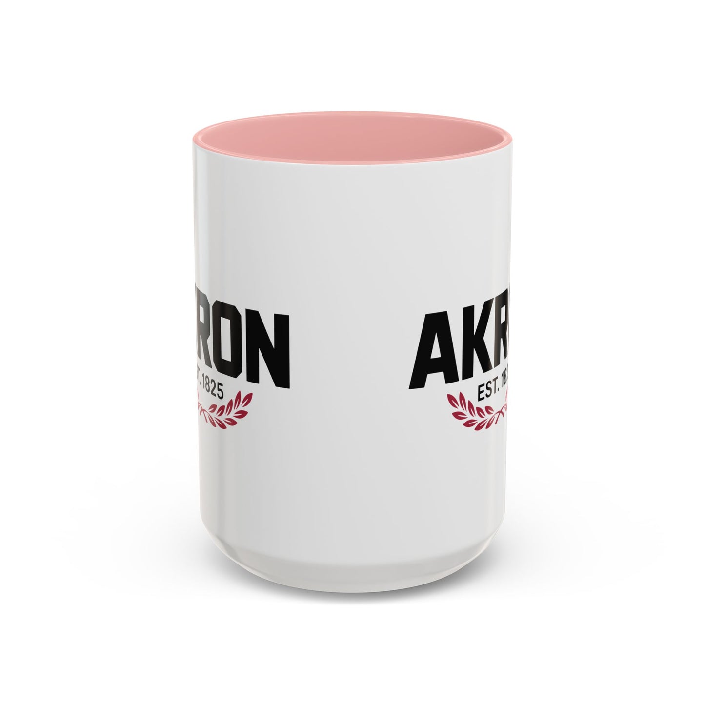 Akron Est. 1825 Accent Coffee Mug — Vintage City Pride Ceramic Mug