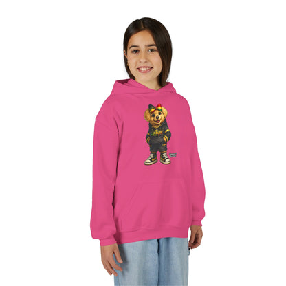 Youth Hoodie — Cute Rasta Bear 'Culture' Graphic Pullover