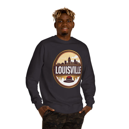 Louisville Skyline Sweatshirt — Derby Hat Retro Crew Neck