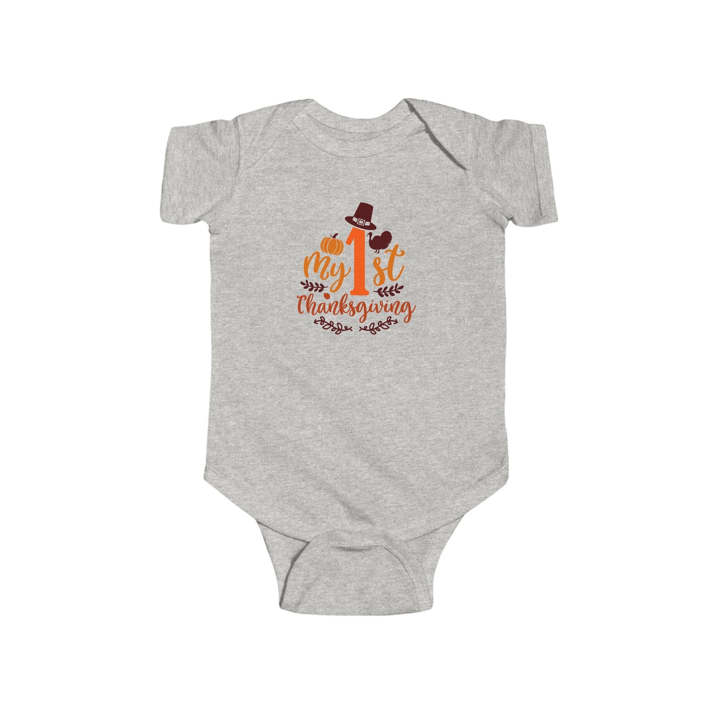Baby Bodysuit - My 1st Thanksgiving Cute Turkey Onesie