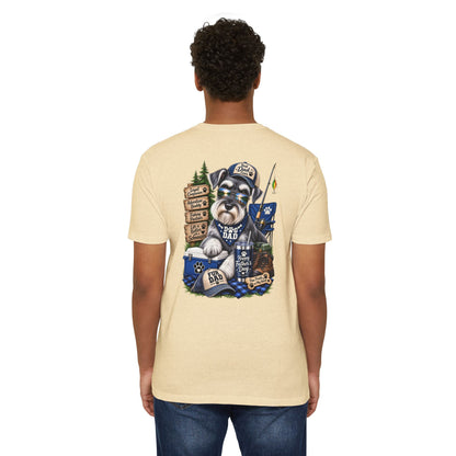 Schnauzer Dad T-Shirt – Fishing & Camping Dad Graphic Tee