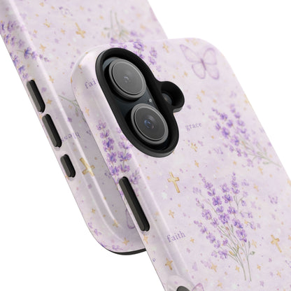 Faith Grace Blessed Phone Case | Christian Floral iPhone Case