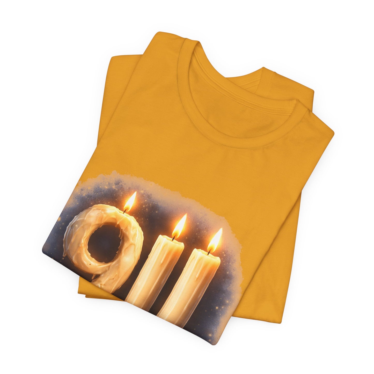 9/11 Never Forget T-Shirt – Memorial Candle Tribute Tee