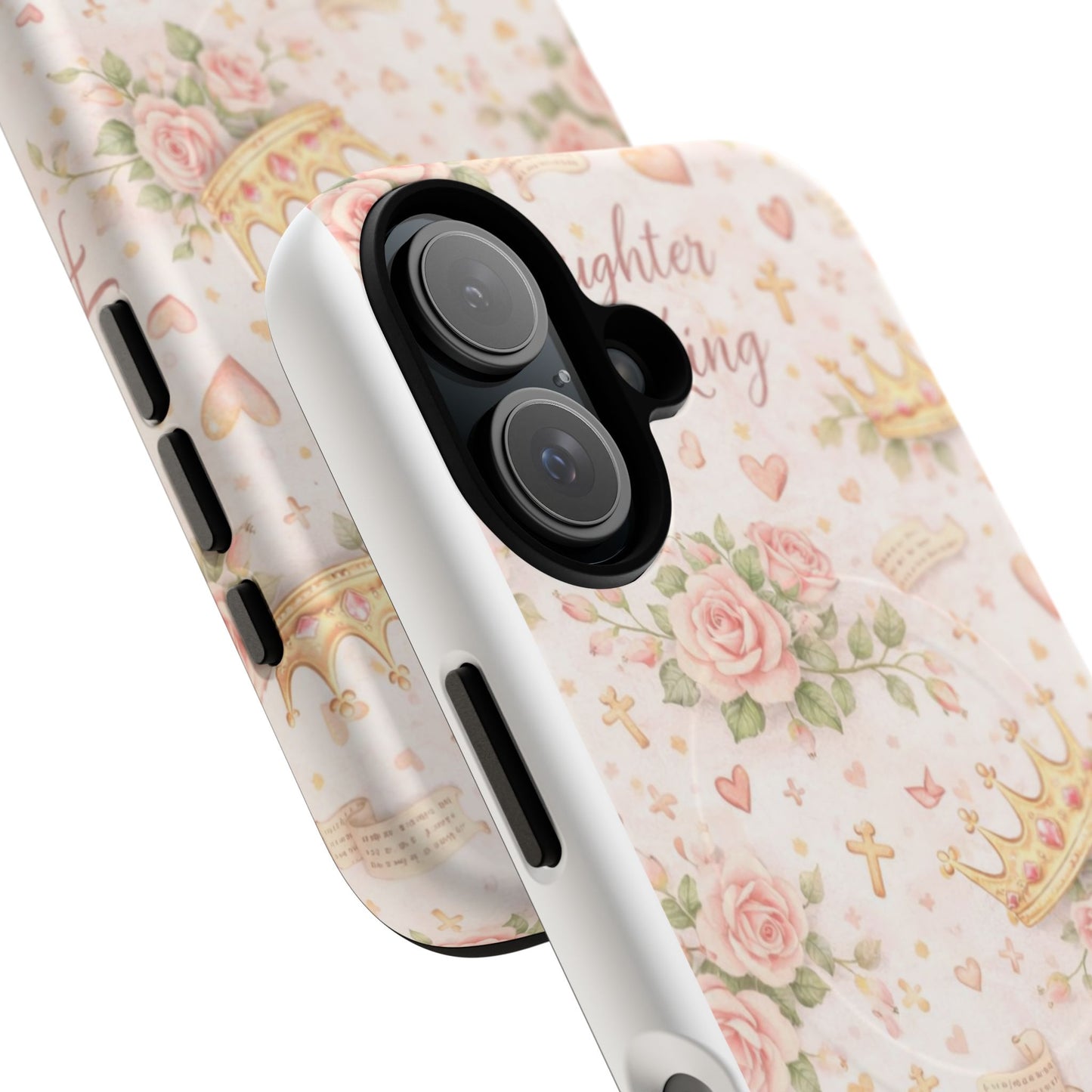 Daughter of the King Floral Phone Case — Tough Magnetic Protective Cover