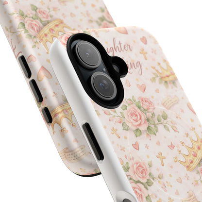 Daughter of the King Floral Phone Case — Tough Magnetic Protective Cover