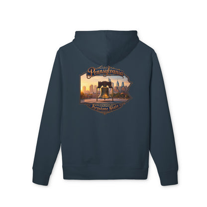 Pennsylvania Keystone State Hoodie — Liberty Bell Skyline Graphic