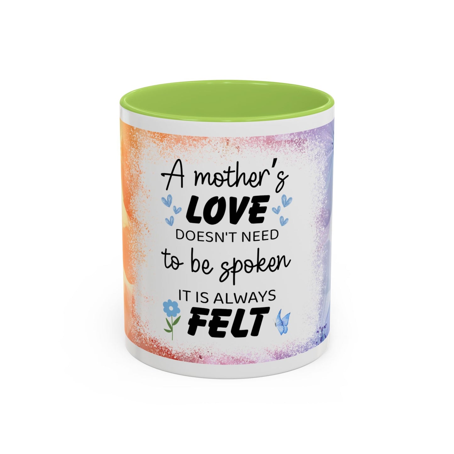 Mother’s Love Accent Coffee Mug – Floral Inspirational Gift (11/15 oz)