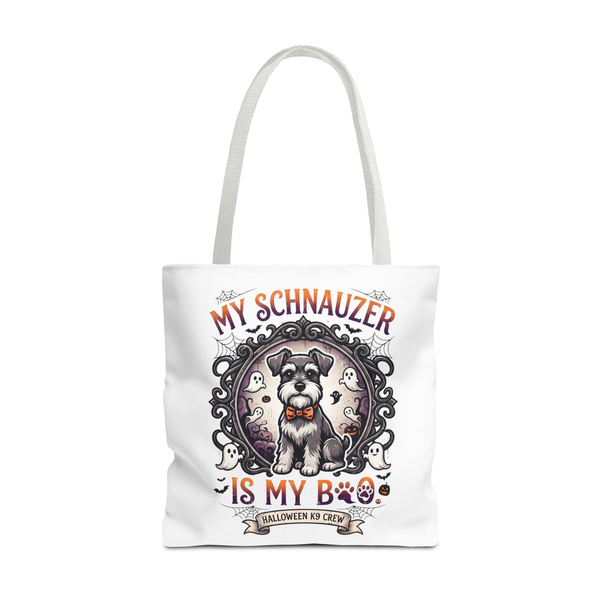 Halloween Schnauzer Tote Bag - "My Schnauzer Is My Boo" Cute Dog Halloween Gift