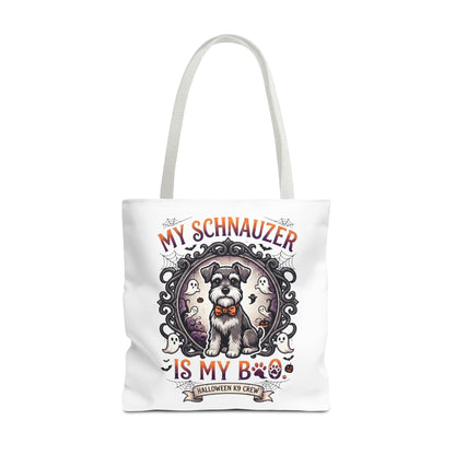 Halloween Schnauzer Tote Bag - "My Schnauzer Is My Boo" Cute Dog Halloween Gift