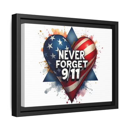 Never Forget 9/11 Framed Canvas Print