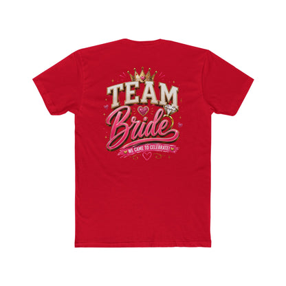 Team Bride T‑Shirt — Bachelorette Party Tee with Crown & Hearts