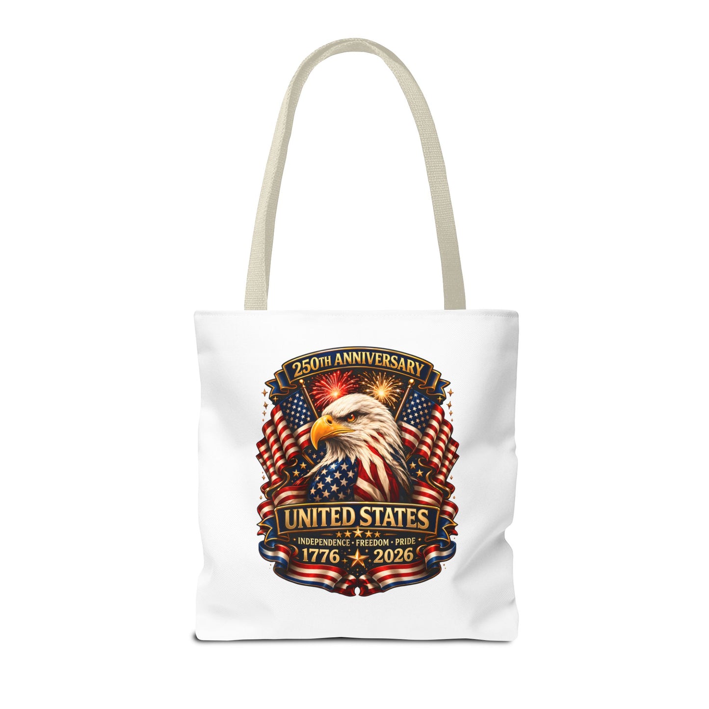 250th Anniversary United States Eagle Tote Bag — 1776–2026 Patriotic Cotton Tote