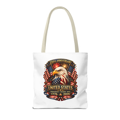 250th Anniversary United States Eagle Tote Bag — 1776–2026 Patriotic Cotton Tote