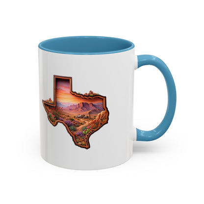 Texas Sunset Accent Coffee Mug – Scenic Lone Star State Landscape (11/15oz)