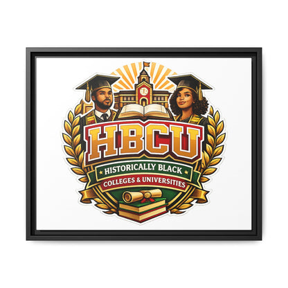 HBCU Crest Framed Canvas — Historically Black Colleges & Universities Wall Art