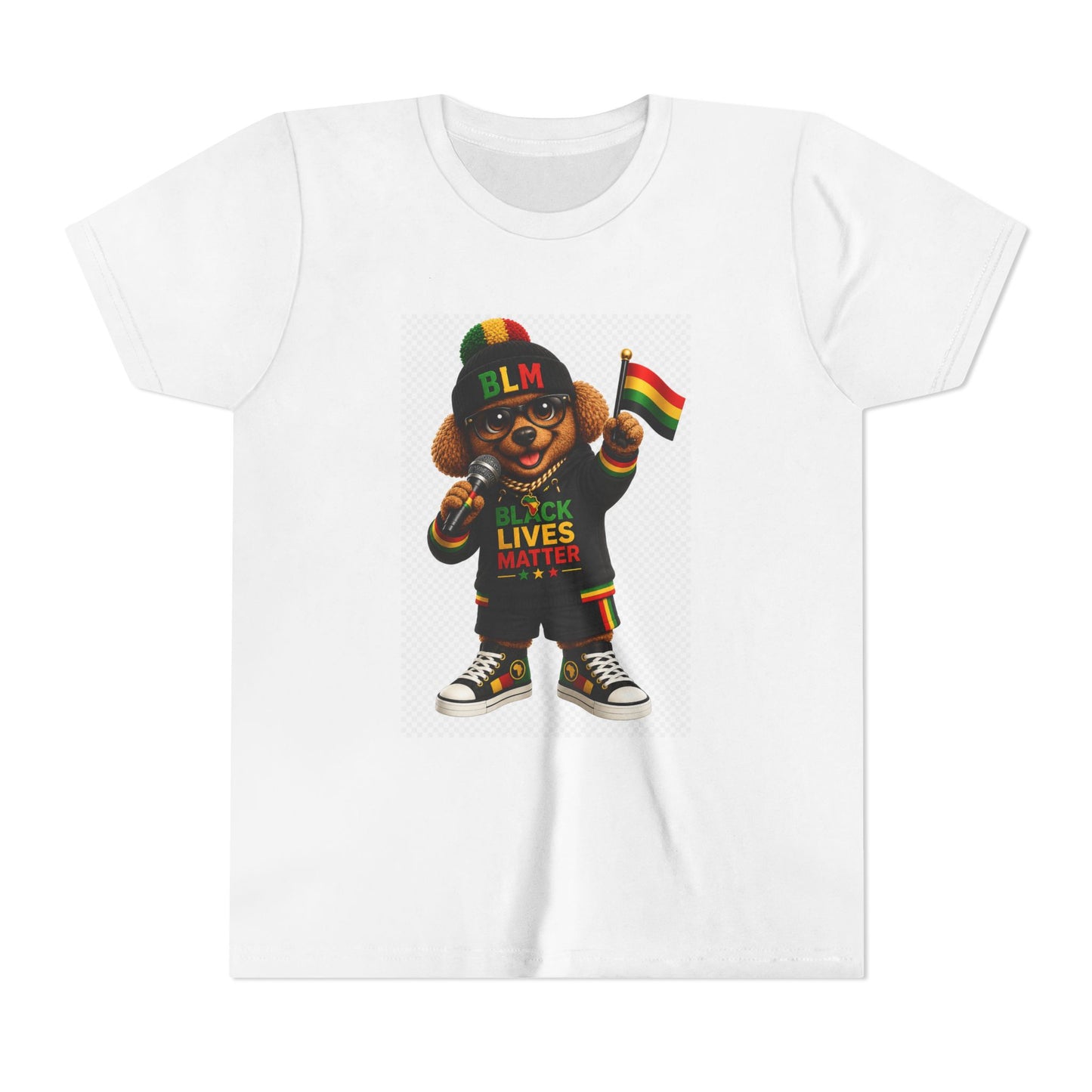 Youth Tee — BLM Black Lives Matter Rasta Bear Graphic