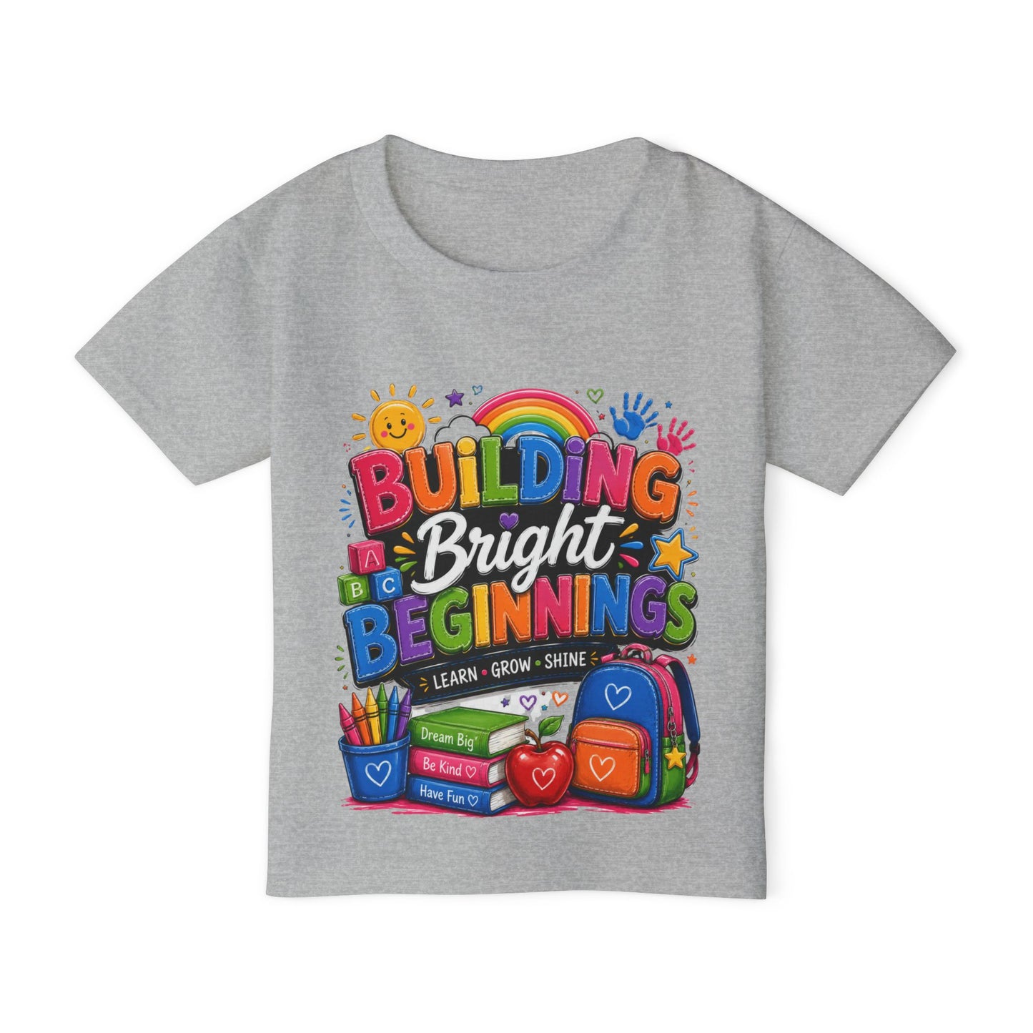 Toddler T-Shirt — "Building Bright Beginnings" Back-to-School Graphic