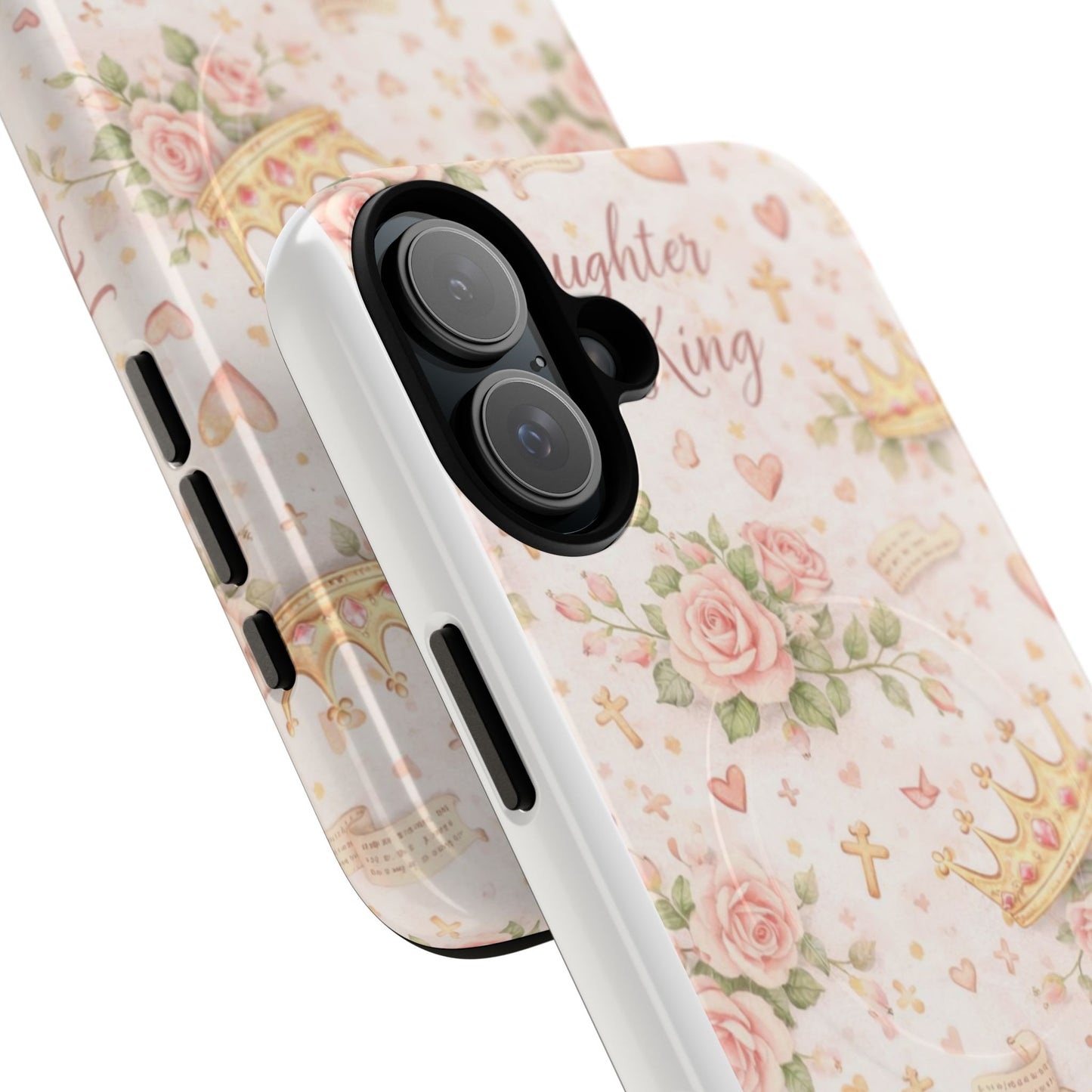 Daughter of the King Floral Phone Case — Tough Magnetic Protective Cover