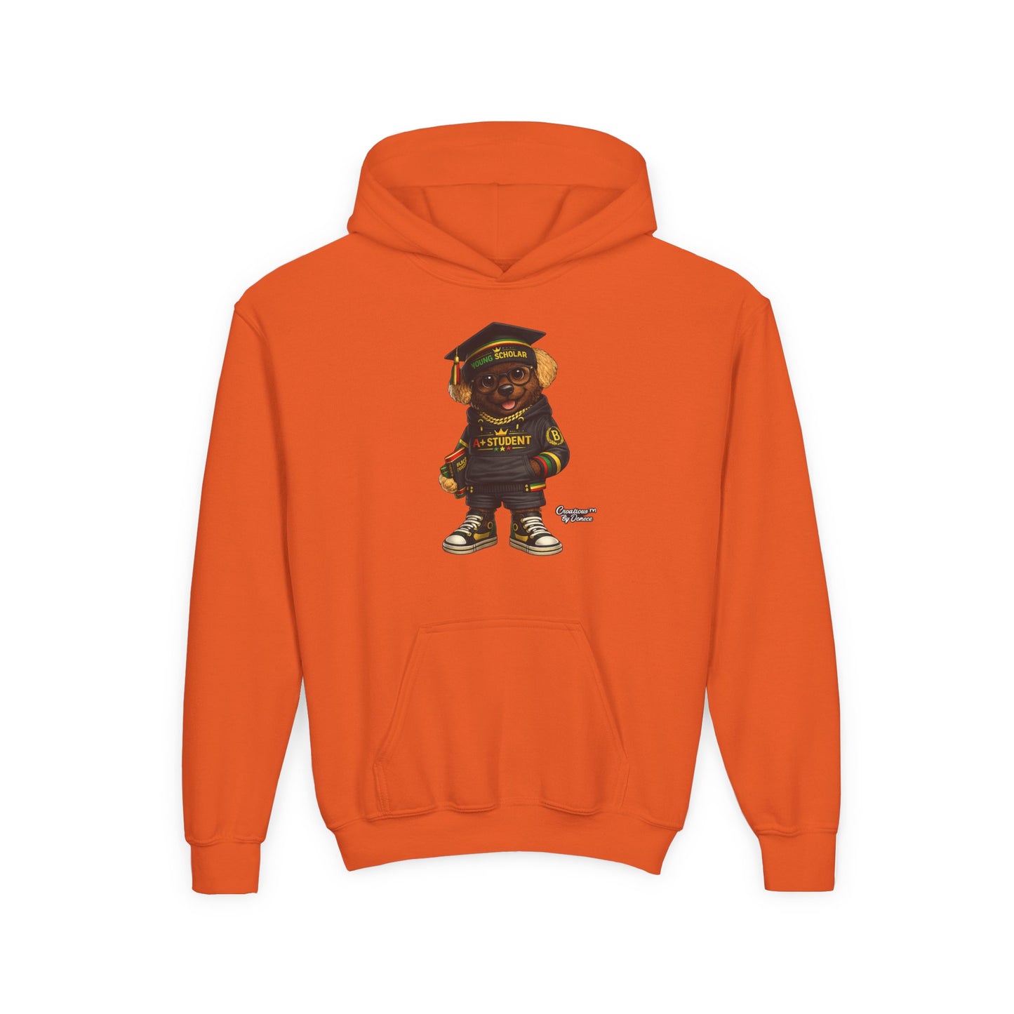 Youth Graduation Bear Hoodie – "Future Student" Cute Cap & Gown Sweatshirt