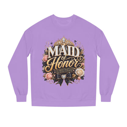Maid of Honor Sweatshirt - Floral Crown Bridal Party Crewneck