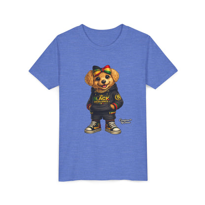 Youth Tee — Rasta Teddy "Black Excellence" Graphic Shirt