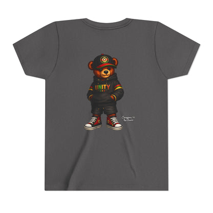 Youth T‑Shirt — Cool Bear Graphic Tee with 'UNITY' Hoodie Design