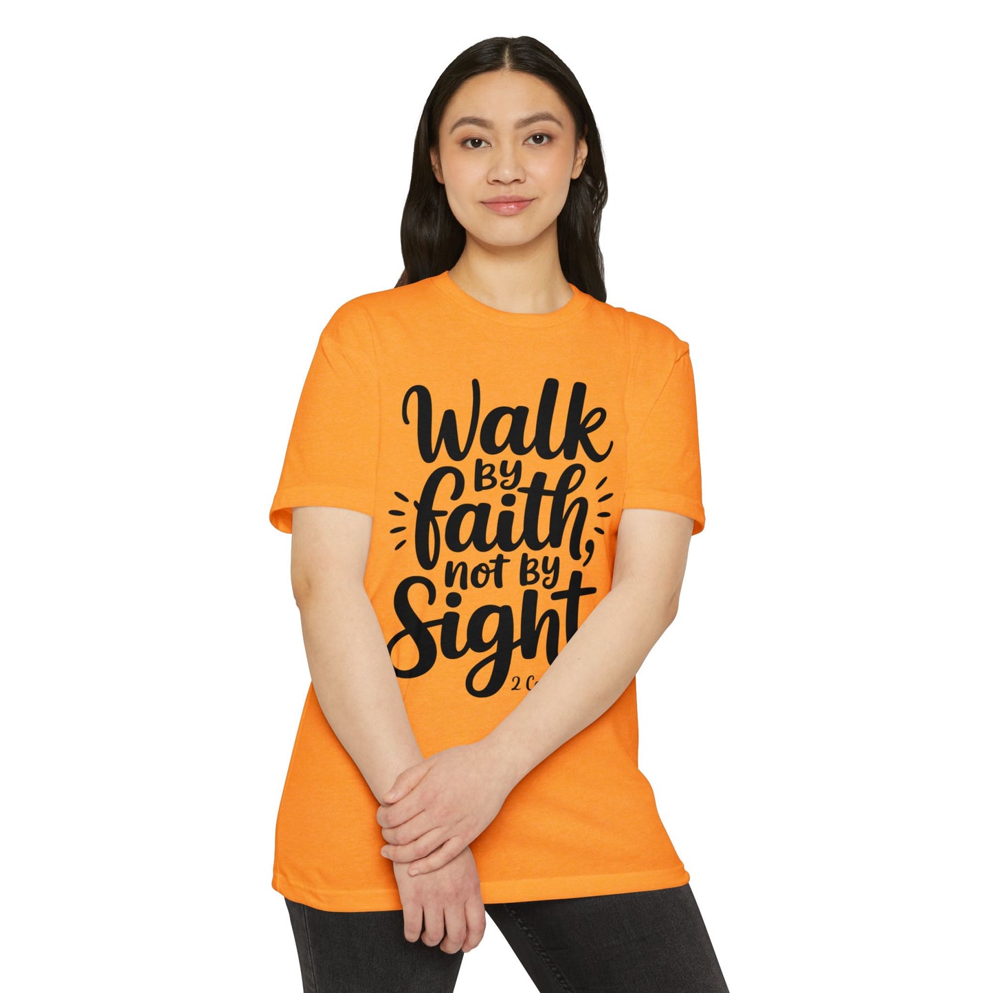 Walk By Faith T-Shirt – Christian Scripture Tee (2 Corinthians 5:7)
