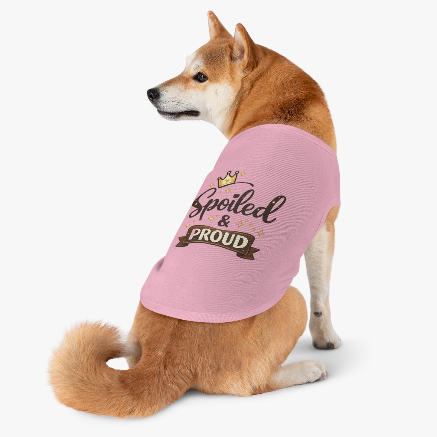 Spoiled & Proud Pet Tank Top — Cute Dog/Cat Shirt with Crown Design