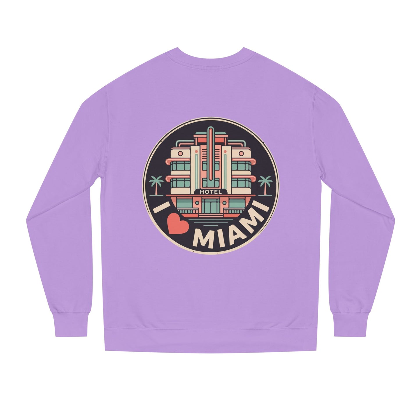 Miami Art Deco Sweatshirt — I Love Miami Vintage Hotel Crewneck