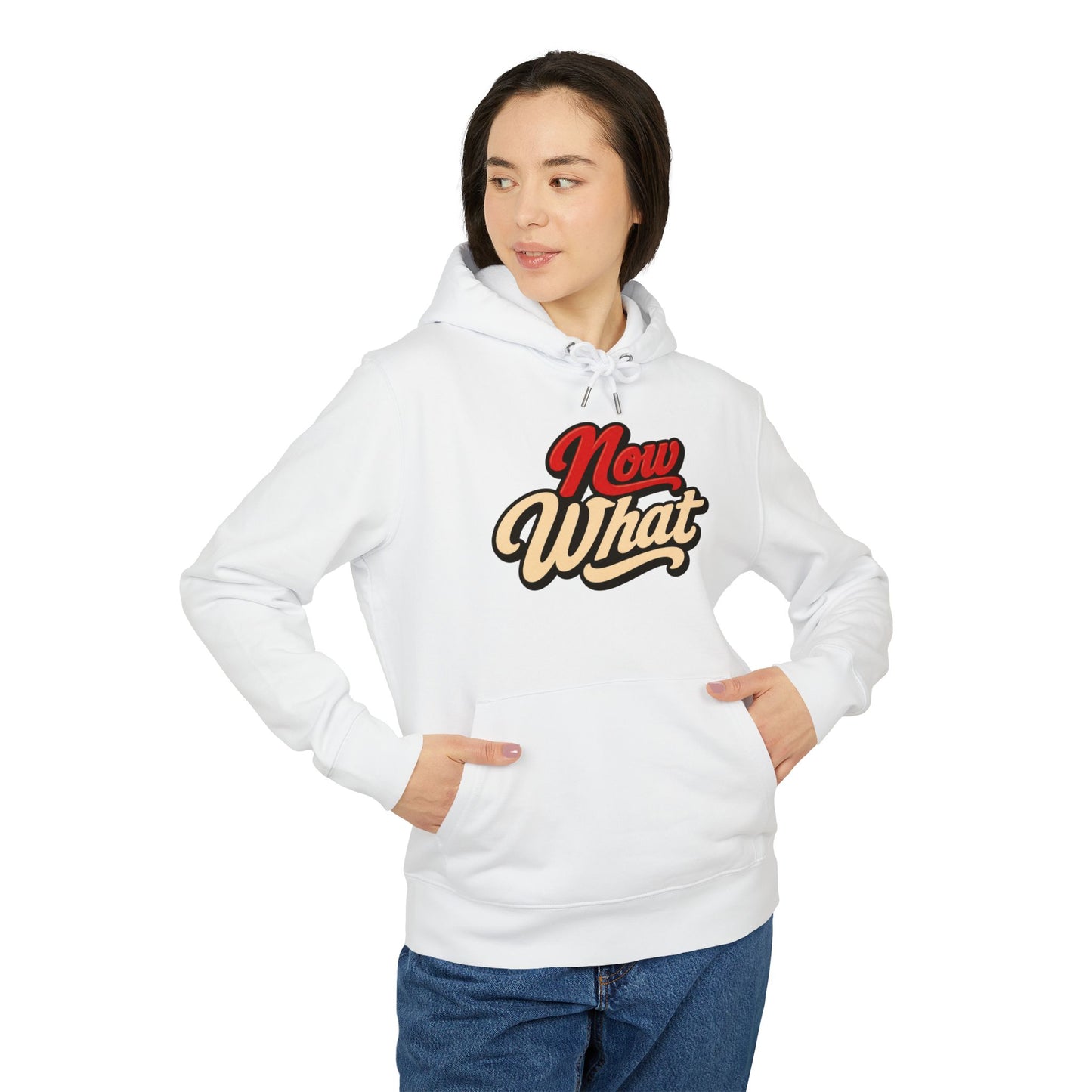 Now What Hoodie — Retro Script Graphic Pullover