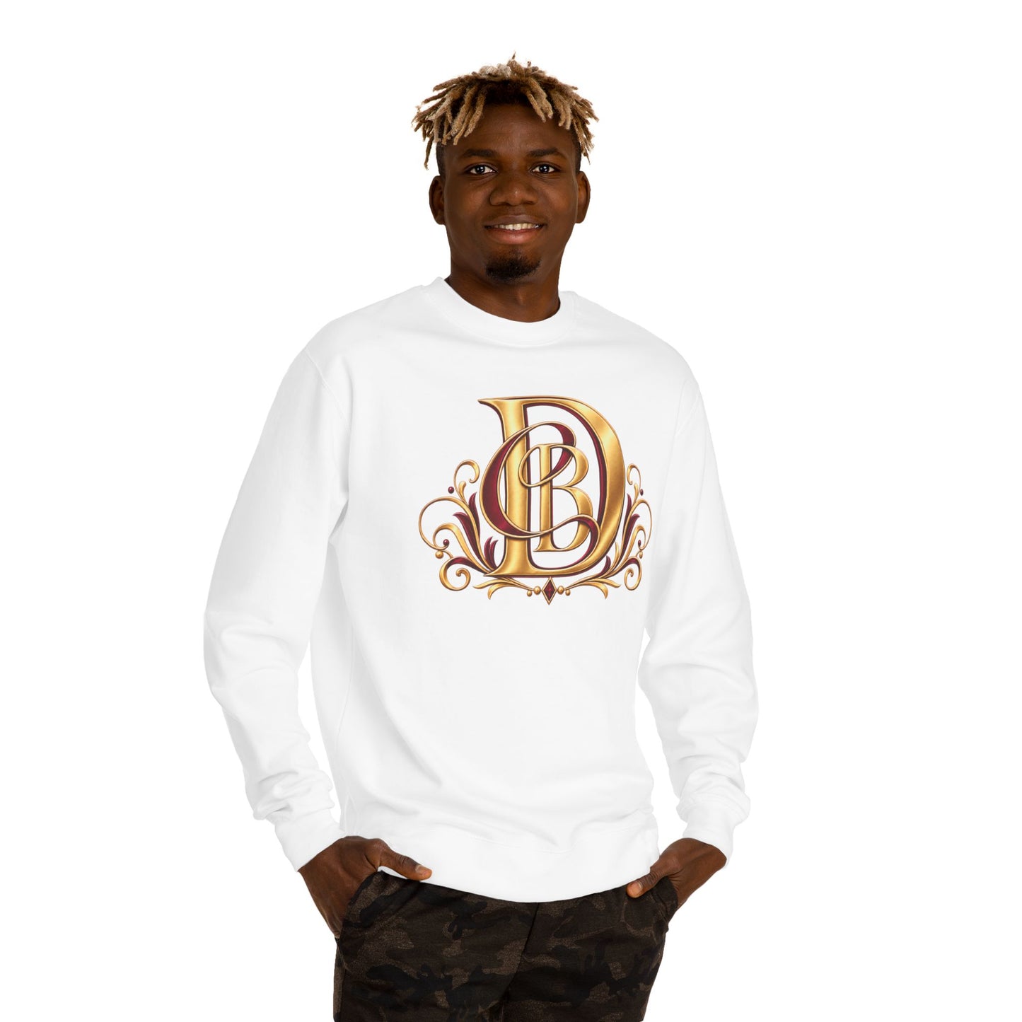 Monogram D Gold Ornate Crewneck Sweatshirt