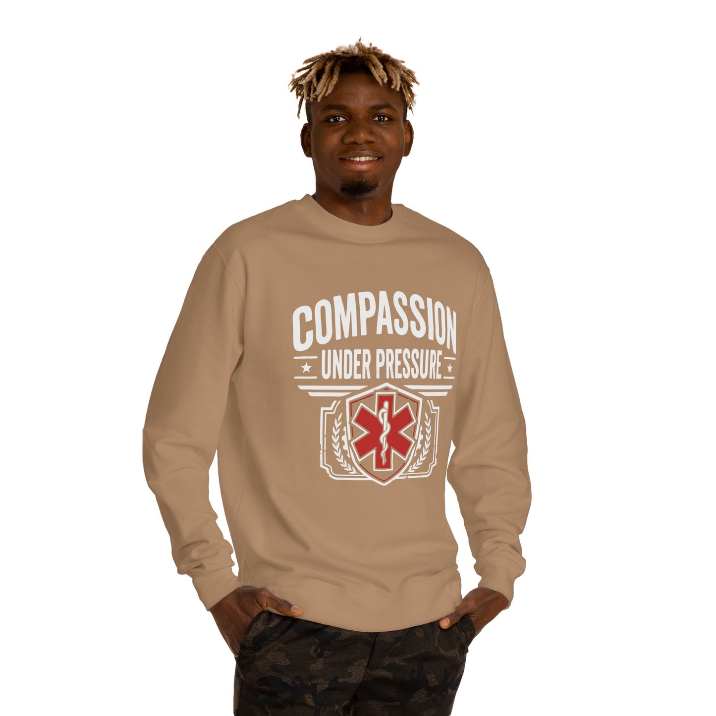 EMS Sweatshirt – "Compassion Under Pressure" Emergency Medical Crew Neck