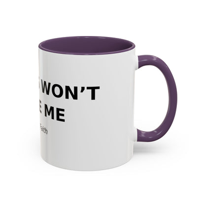 Accent Coffee Mug - "Diabetes Won't Define Me" Inspirational Faith Coffee Mug (11/15oz)