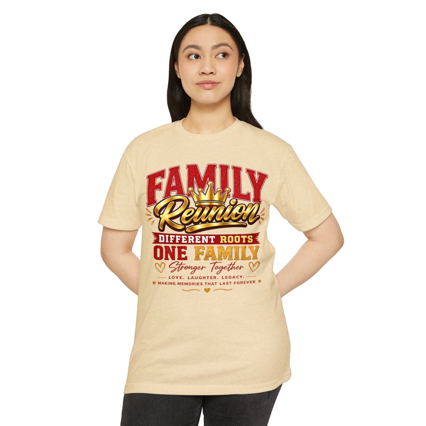 Family Reunion T-Shirt — "Different Roots, One Family" Matching Tee