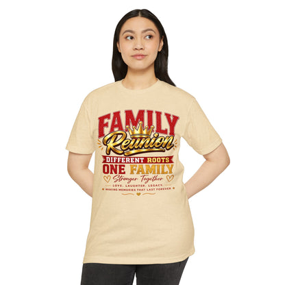 Family Reunion T-Shirt — "Different Roots, One Family" Matching Tee