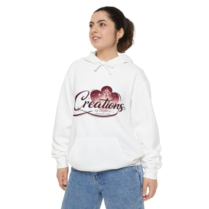 Creations by Joyce Floral Logo Hoodie — Women's Casual Graphic Pullover