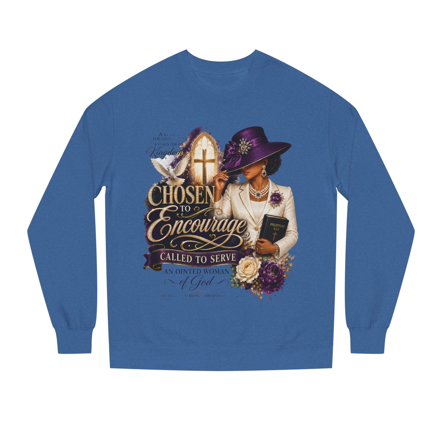 Christian Women's 'Chosen to Encourage' Sweatshirt – Faith-Based Encourager Design