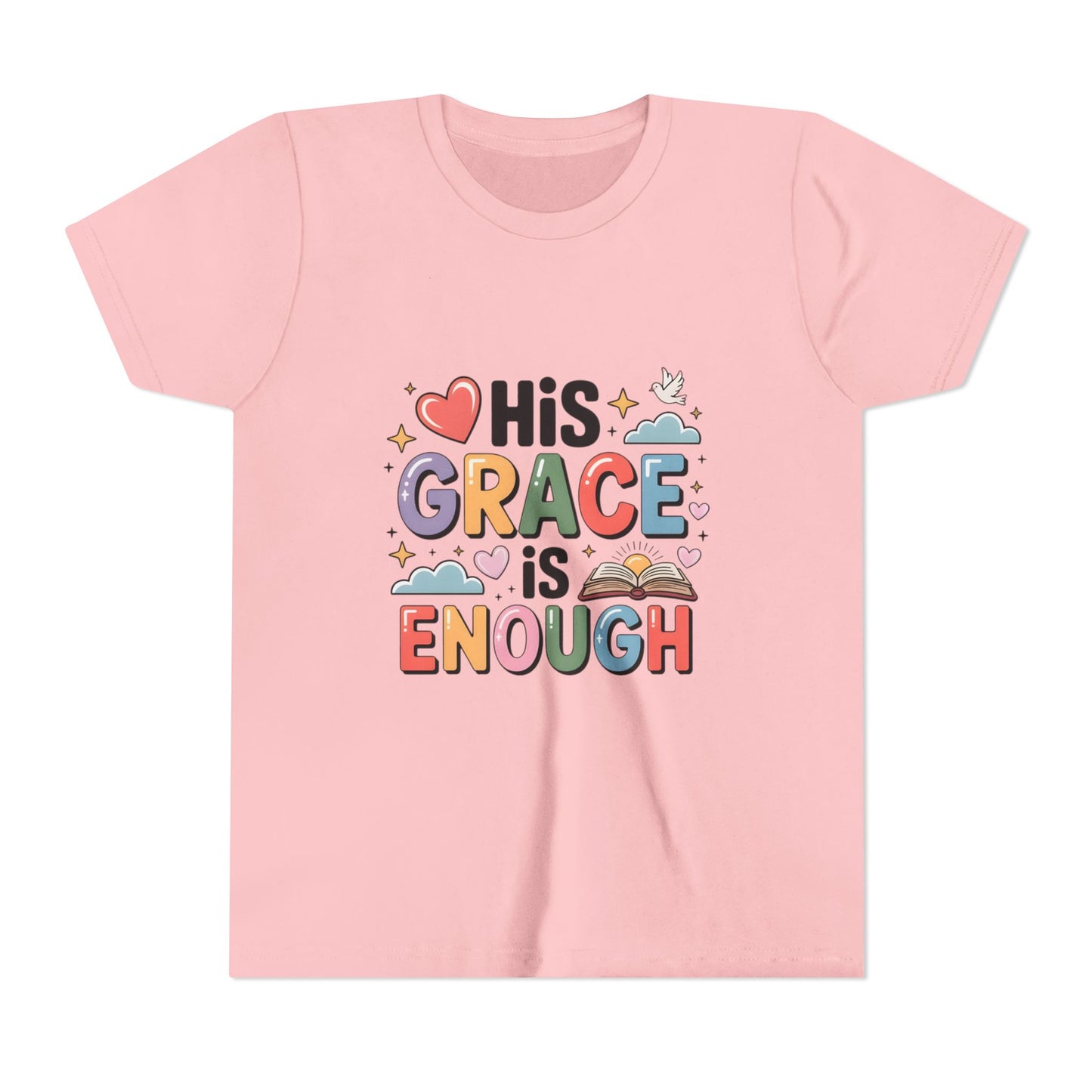 His Grace Is Enough Youth Tee — Christian Kids Inspirational Shirt
