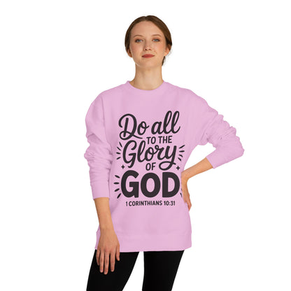 Do All to the Glory of God Sweatshirt — 1 Corinthians 10:31 Christian Crewneck