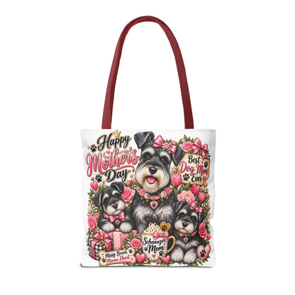 Happy Mother's Day Schnauzer Tote Bag — Best Dog Mom Ever Floral Gift