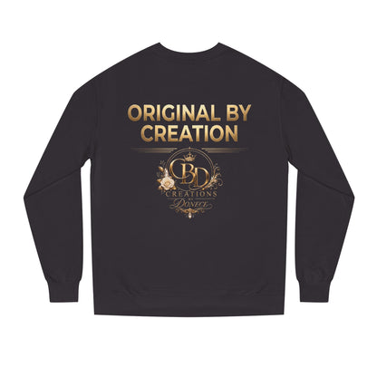 Original By Creation Crewneck Sweatshirt — Gold Emblem Inspirational Pullover