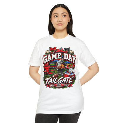 Game Day Tailgate T-Shirt — Grill, Chill & Cheer Football Tee