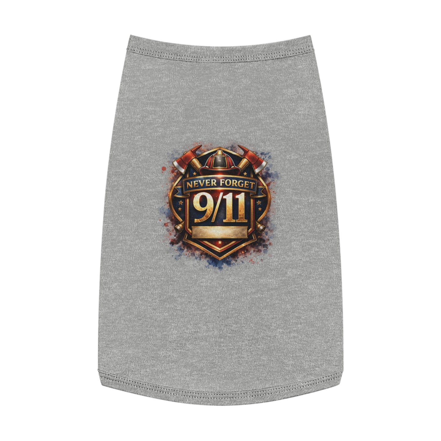 Pet Tank Top - "Never Forget 9/11" Memorial Dog Shirt