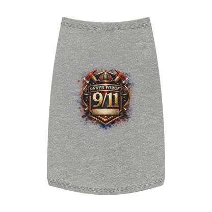 Pet Tank Top - "Never Forget 9/11" Memorial Dog Shirt