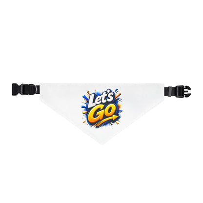 Clip-on Pet Bandana — "Let’s Go" Energetic Dog & Cat Neck Scarf