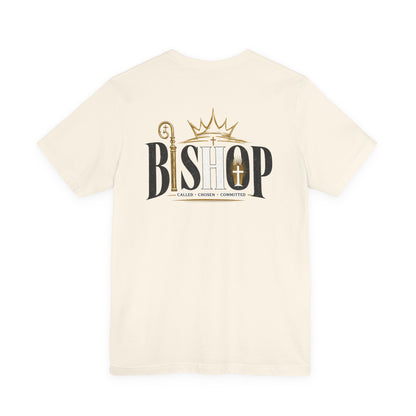 Bishop Graphic Tee — 'BISHOP' Crown & Crosier Church Leadership Shirt