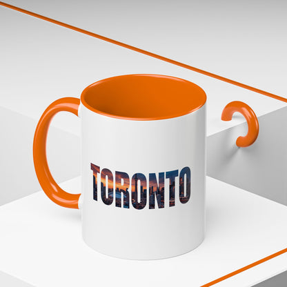 Toronto Skyline Accent Coffee Mug — Cityscape Text Design (11/15oz)