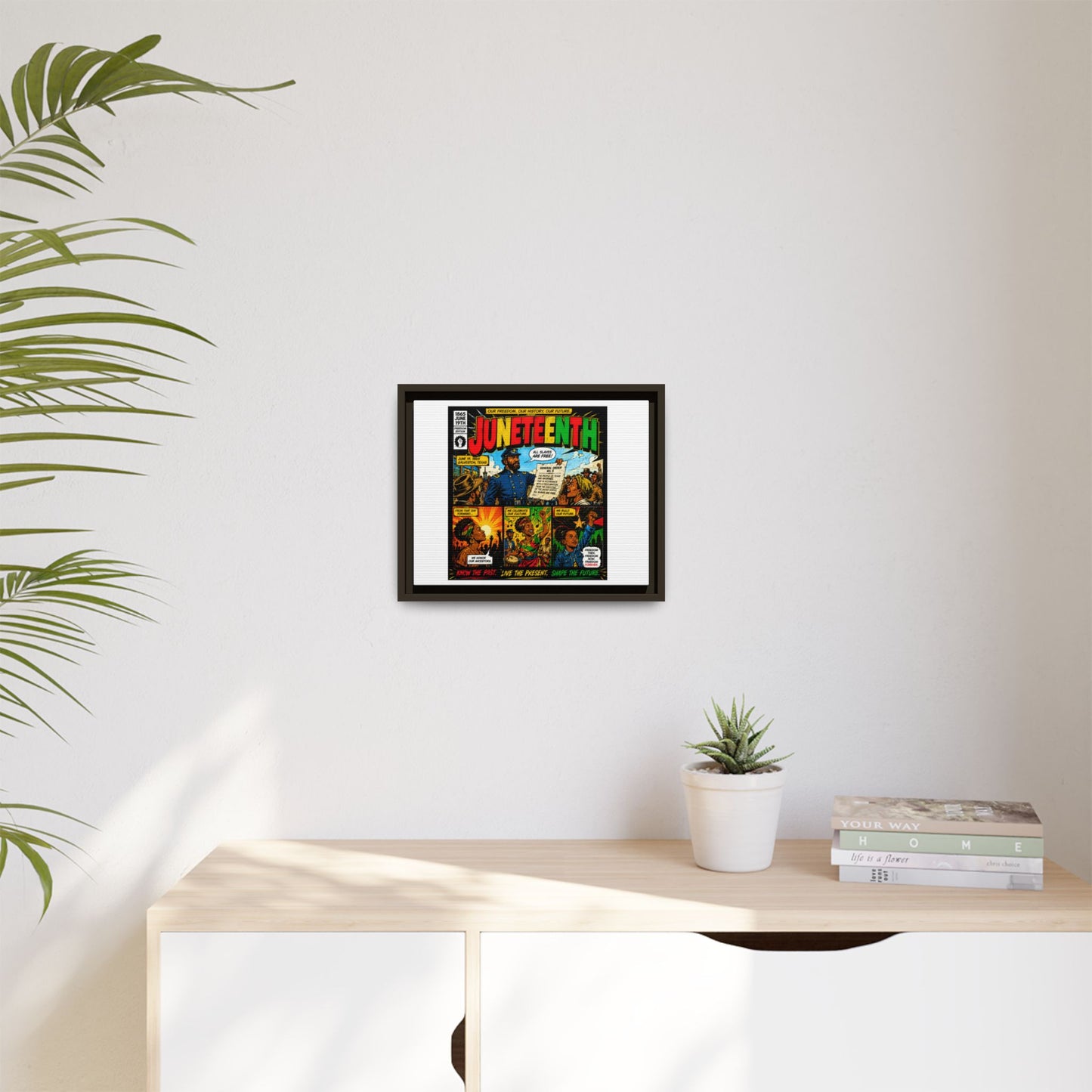 Juneteenth Comic Art Canvas - Framed Matte Wall Decor