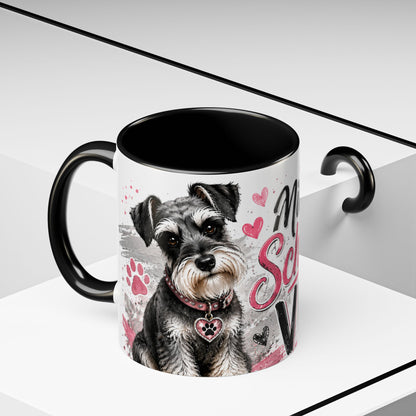 Miniature Schnauzer Vibes Accent Coffee Mug – 11/15oz